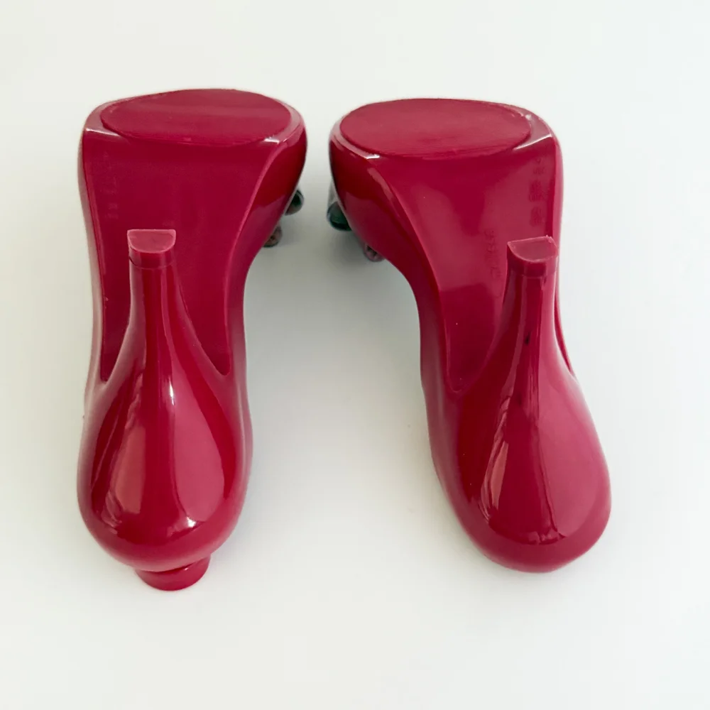 Vivienne Westwood Anglomania x Melissa Plaid Bow Jelly Heels (US 9